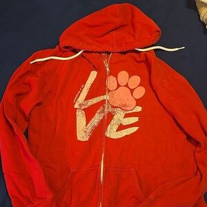 Oversized Dark pink/red hoodie size xl